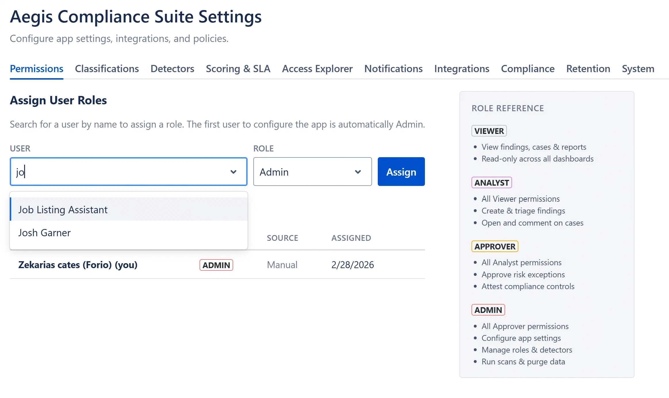 User search field with “Jane” typed, showing a dropdown with matching users